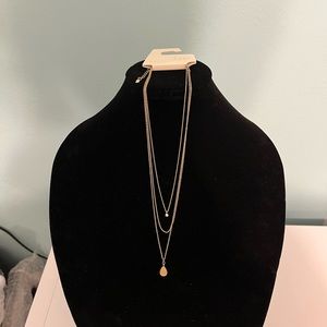 A New Day 3 Strand Necklace Drop Pendant Necklace
